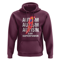 Autistic Hoodie Autism Is My Super Power Brain Superhero - Wonder Print Shop
