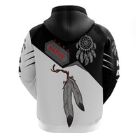 Premium Native American Feather All Over Printed Hoodie - Wonder Print Shop
