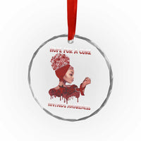 Hope For A Cure HIV Awareness Crystal Glass Ornament Support Squad Gift - Wonder Print Shop