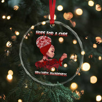 Hope For A Cure HIV Awareness Crystal Glass Ornament Support Squad Gift - Wonder Print Shop