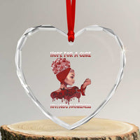 Hope For A Cure HIV Awareness Heart Crystal Glass Ornament Support Squad Gift - Wonder Print Shop