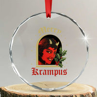 Horror Christmas Female Krampus Crystal Glass Ornament TS09