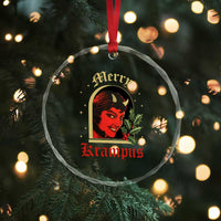 Horror Christmas Female Krampus Crystal Glass Ornament TS09
