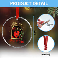 Horror Christmas Female Krampus Crystal Glass Ornament TS09