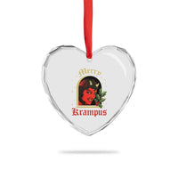 Horror Christmas Female Krampus Heart Crystal Glass Ornament - Wonder Print Shop