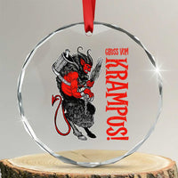 Horror Christmas Gruss Vom Krampus Crystal Glass Ornament TS09