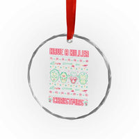 Horror Xmas Crystal Glass Ornament Have A Killer Christmas Horror Characters TS09