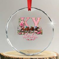 Horse Racing KY Derby Day Vibes Crystal Glass Ornament This is My Derby Day Dress