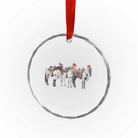 Horse Xmas Crystal Glass Ornament Western Cowboy Cowgirl Howdy Country TS10