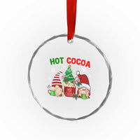 Hot Cocoa Gnomes Drink Hot Chocolate Watch Xmas Movies Crystal Glass Ornament TS09