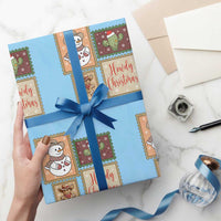 Howdy Christmas Postage Stamp Wrapping Paper Roll Western Life Holiday Gift - Wonder Print Shop