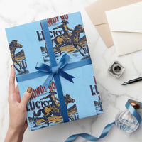 Howdy Go Lucky Wrapping Paper Roll Funny Cowboy St Patrick's Day
