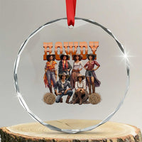 Howdy Melanin Cowgirl Crystal Glass Ornament Black History Western Rodeo Texas TS02