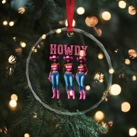 Howdy Melanin Cowgirl Crystal Glass Ornament Howdy Melanin Black Women Western Rodeo Black Cowgirls TS02