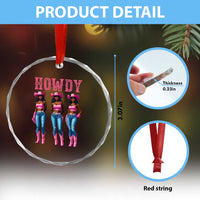 Howdy Melanin Cowgirl Crystal Glass Ornament Howdy Melanin Black Women Western Rodeo Black Cowgirls TS02