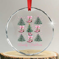 Howdy Xmas Crystal Glass Ornament Coquette Christmas Tree Cowgirl TS09