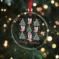 Howdy Xmas Crystal Glass Ornament Coquette Christmas Tree Cowgirl TS09