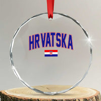 Hrvatska Flag Crystal Glass Ornament Croatia Vintage Zagreb Croatian Jersey Retro