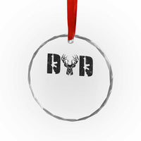 Hunting Dad Crystal Glass Ornament Fathers Day Gun Lovers Hunter Dad - Wonder Print Shop