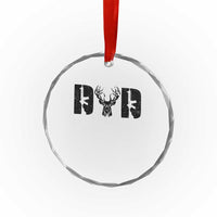 Hunting Dad Crystal Glass Ornament Fathers Day Gun Lovers Hunter Dad TS10