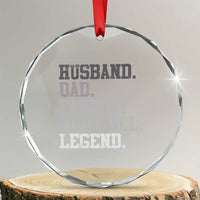 Husband Dad Fantasy Football Legend Crystal Glass Ornament Retro Fathers Day TS10