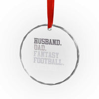 Husband Dad Fantasy Football Legend Crystal Glass Ornament Retro Fathers Day TS10