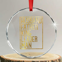 Husband Father King Leader Man Crystal Glass Ornament Proud Black Dad Gift