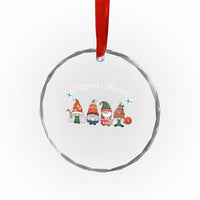 Hyvaa Joulua Crystal Glass Ornament Finland Christmas Gnome Korsnäs Sweater - Wonder Print Shop