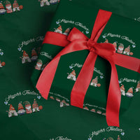 Hyvaa Joulua Wrapping Paper Roll Finland Christmas Gnome Korsnäs Sweater - Wonder Print Shop