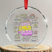 I Am A Child Of God Crystal Glass Ornament Retro Christian Jesus Faith TS02