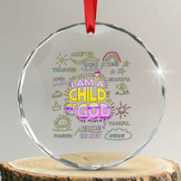I Am A Child Of God Crystal Glass Ornament Retro Christian Jesus Faith TS02