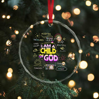 I Am A Child Of God Crystal Glass Ornament Retro Christian Jesus Faith TS02