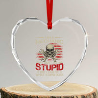 I Am A Mechanic I Can't Fix Stupid But I Can Fix What Stupid Does Heart Crystal Glass Ornament Funny Car Guy