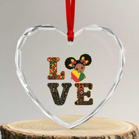 I Am Black Child Heart Crystal Glass Ornament LOVE Black History Month Strong African American Pride - Wonder Print Shop
