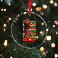 I Am Black History Crystal Glass Ornament African American Pride Woman TS02