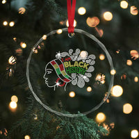 I Am Black History Crystal Glass Ornament Black Girl Sparkling Bling - Wonder Print Shop
