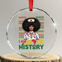 I Am Black History Crystal Glass Ornament Black History Month Nurse Gift - Wonder Print Shop