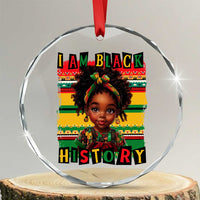 I Am Black History Crystal Glass Ornament Month Black Melanin Kids Girls - Wonder Print Shop