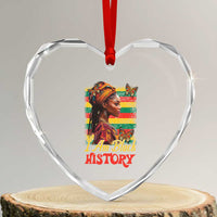 I Am Black History Heart Crystal Glass Ornament African American Pride Woman - Wonder Print Shop