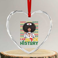 I Am Black History Heart Crystal Glass Ornament Black History Month Nurse Gift - Wonder Print Shop