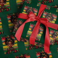 I Am Black History Wrapping Paper Roll Month Black Melanin Kids Girls - Wonder Print Shop