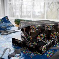 I Am Non Verbal But I Still Have A Voice Autism Awareness Wrapping Paper Roll Heart Puzzle