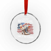 I Am Not Most Girl I Am A Veteran Crystal Glass Ornament Female Veteran Combat Boots TS11