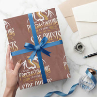 I Am Not Procrastinating I Am Doing Side Quest Wrapping Paper Roll Fantasy Game Dragon - Wonder Print Shop