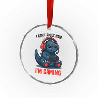 I Cant Adult Now Im Gaming Crystal Glass Ornament Funny Monster Playing Video Game - Wonder Print Shop