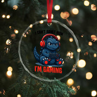 I Cant Adult Now Im Gaming Crystal Glass Ornament Funny Monster Playing Video Game - Wonder Print Shop