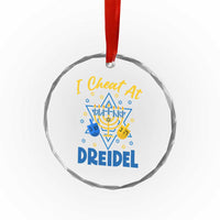 I Cheat At Dreidel Crystal Glass Ornament Funny Hanukkah Jewish Gift TS12