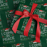 I Come In Peace Funny Christmas Matching Couple Wrapping Paper Roll Offensive Adult Humor Festive Holiday - Wonder Print Shop