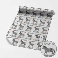 I Confuse Physicians Rare Disease Awareness Wrapping Paper Roll Funny Zebra