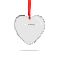 I Had Potential Heart Crystal Glass Ornament Physics Science Teacher Humor
